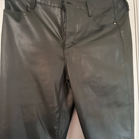 White House Black Market Denim - White House Black Market Men's Slim Faux Leather Jeans in Black